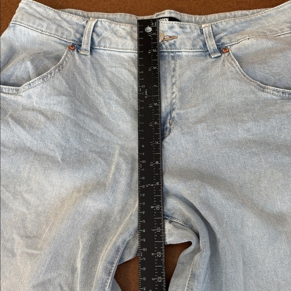 High Waisted Cropped Barrel jeans Light Blue Women's 90’ baggy boho - Picture 7 of 11